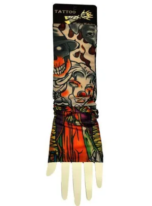 Clown Print Fake Tattoo Sleeve