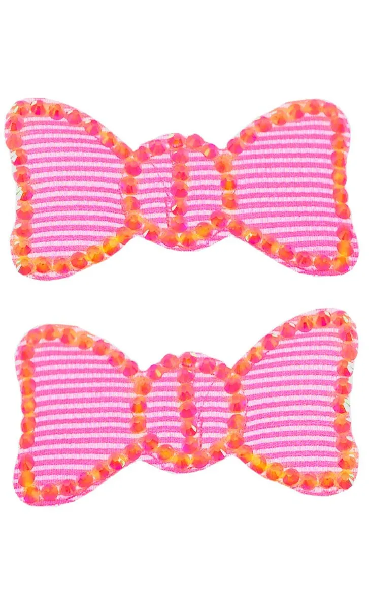 Club Candy Neon Pink Hair Cling Bow