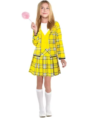 Clueless Girls Yellow Tartan Cher Costume