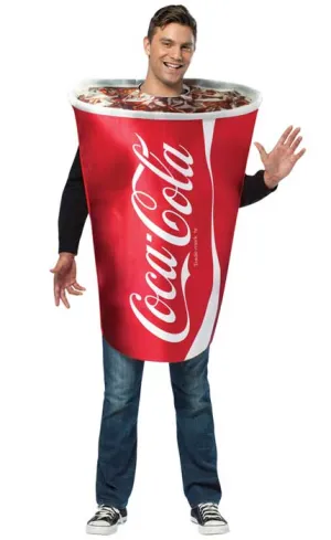Coca-Cola Mens Fancy Dress Costume