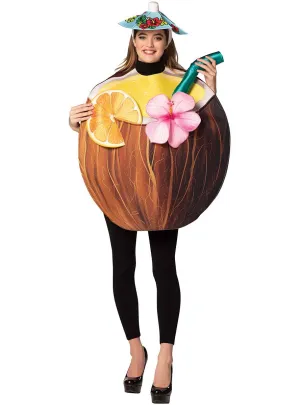 Coconut Cocktail Adults Funny Costume