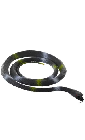 Coiled Black and Green Snake Halloween Decoration