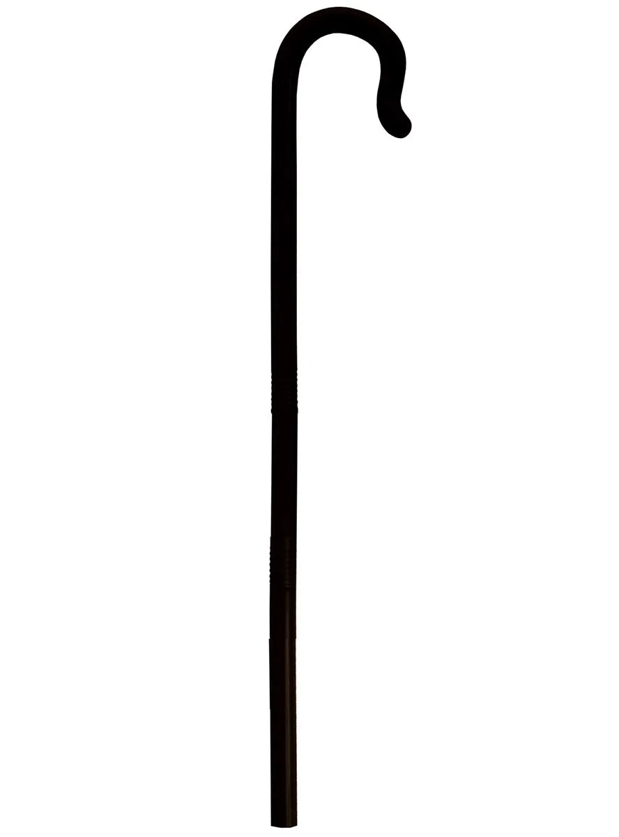 Collapsible Kids Black 75cm Costume Walking Stick