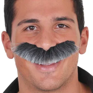 Colonel Bushy Grey Mens Moustache