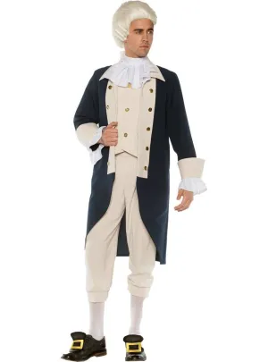 Colonial Mens Founding Father Fancy Dress Costume