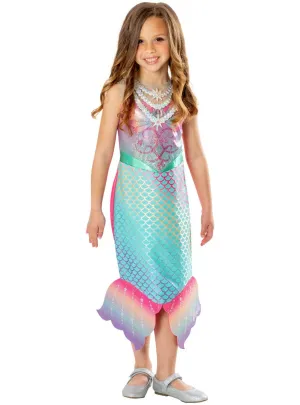 Colour Changing Barbie Mermaid Girls Costume