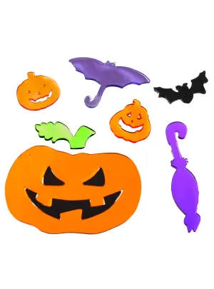 Colourful Assorted Gel Window Clings Halloween Decoration