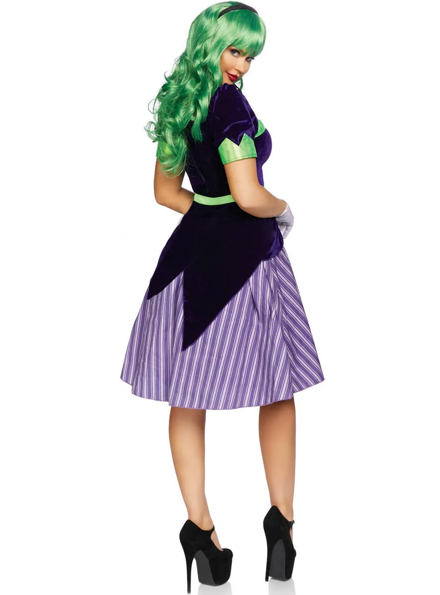 Comic Book Baddie Womens Retro Clown Costume