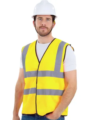 Construction Worker Mens Yellow Hi Vis Costume Vest