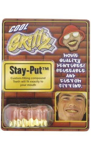 Cool Grillz Gold Pimp Teeth Costume Accessory