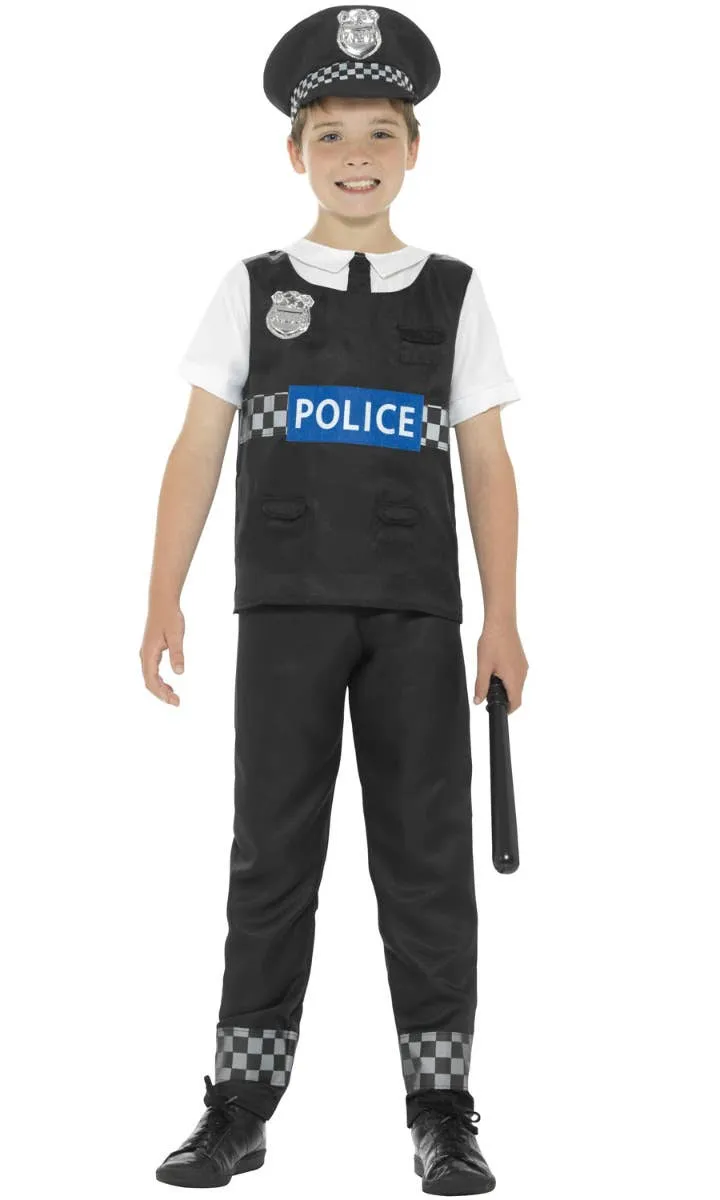 Cop Officer Boys Fancy Dress Police Costume