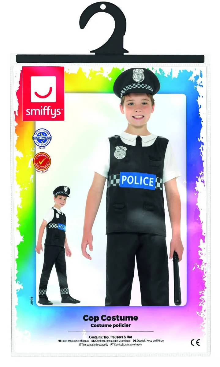 Cop Officer Boys Fancy Dress Police Costume