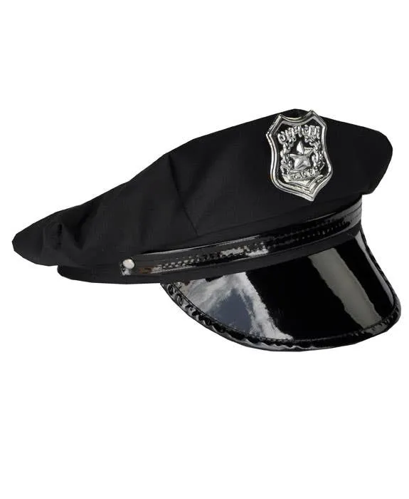 Cop / Police Cap in Black