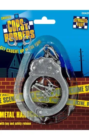 Cops 'n' Robbers Metal Handcuffs Costume Accessory