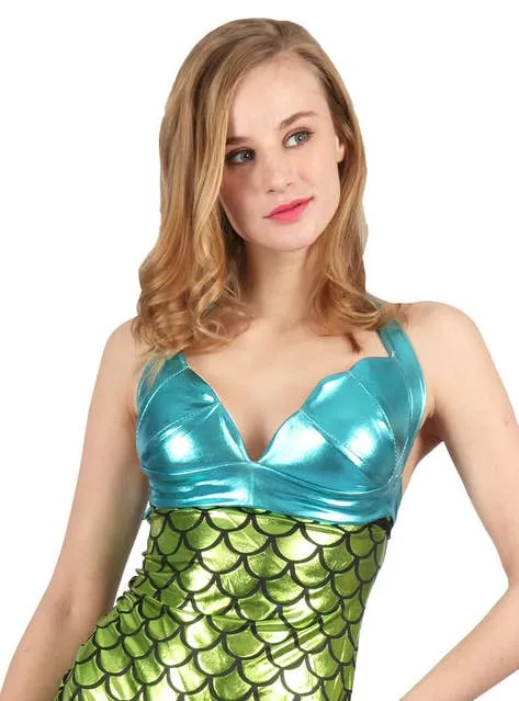 Coral Reef Mermaid Womens Fancy Dress Costume