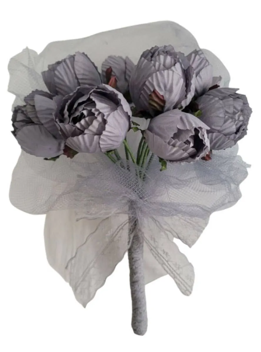 Corpse Bride Licensed Fake Grey Flower Bouquet