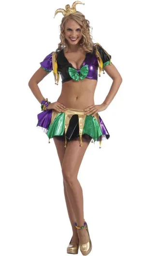 Court Jester Womens Sexy Costume Top and Skirt