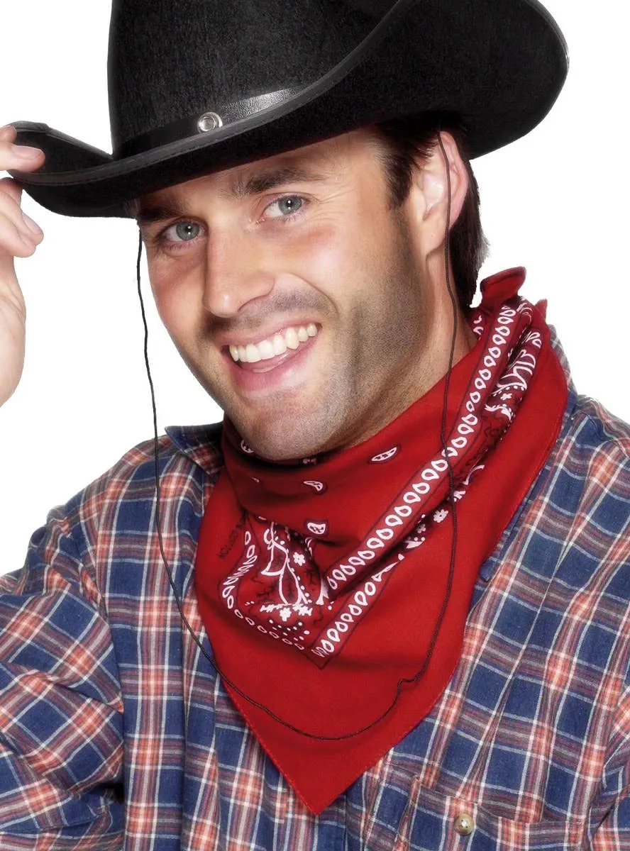 Cowboy Red Bandanna Western Costume Accessory