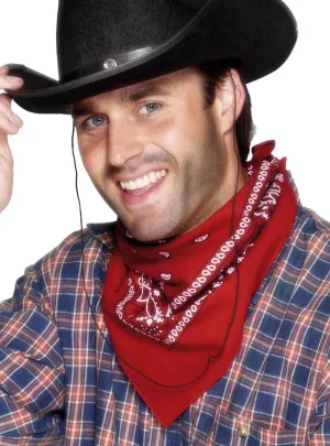 Cowboy Red Bandanna Western Costume Accessory