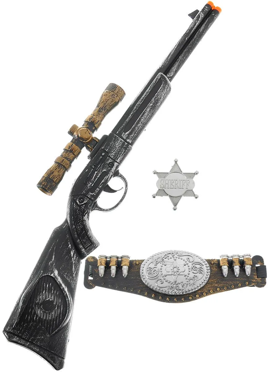 Cowboy Sheriff Gun and Badge Accessory Set