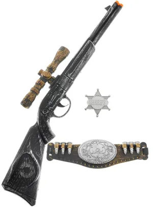 Cowboy Sheriff Gun and Badge Accessory Set