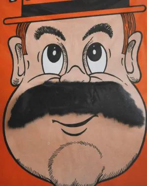 Cowboy Stick On Black Costume Moustache