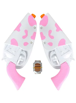 Cowgirl Pink and White Costume Guns and Holster Set