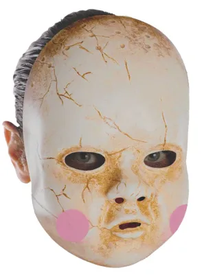 Cracked Porcelain Baby Doll Horror Halloween Mask