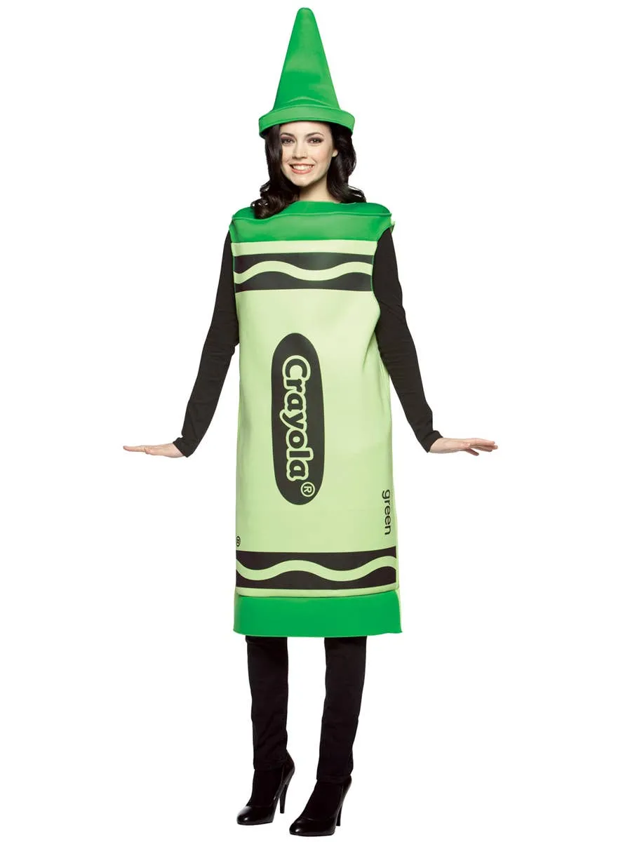 Crayola Adults Novelty Green Crayon Costume