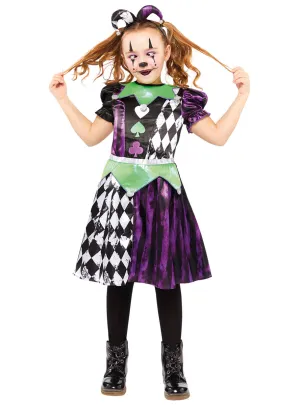 Crazed Jester Girls Purple And Green Halloween Costume