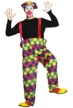 Crazy Clown Mens Circus Fancy Dress Costume