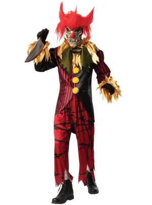 Crazy Horror Clown Mens Halloween Costume