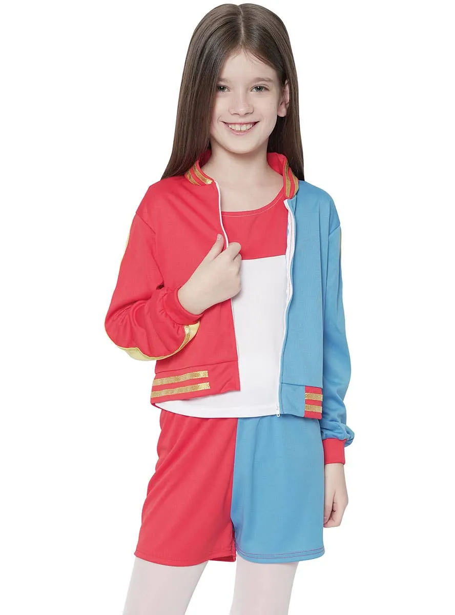 Crazy Quinn Girls Harley Inspired Comic Villain Costume
