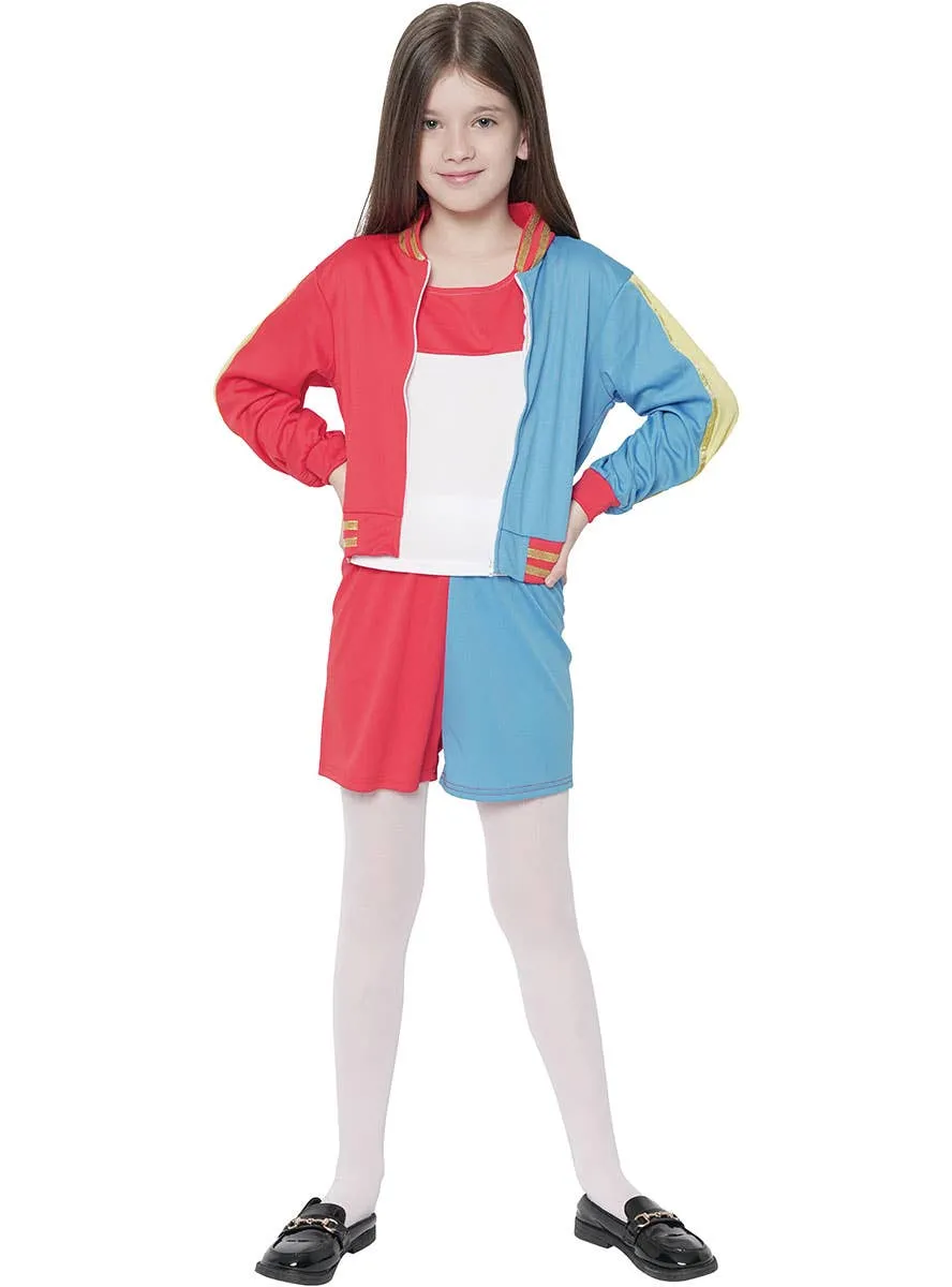 Crazy Quinn Girls Harley Inspired Comic Villain Costume