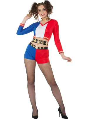 Crazy Rebel Girl Womens Harlequin Costume