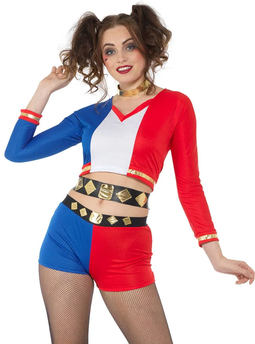Crazy Rebel Girl Womens Harlequin Costume