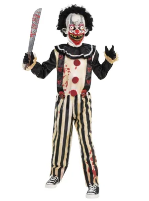 Crazy Slasher Clown Boys Halloween Costume