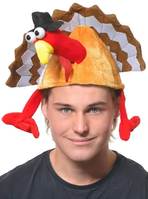 Crazy Turkey Plush Funny Adults Hat