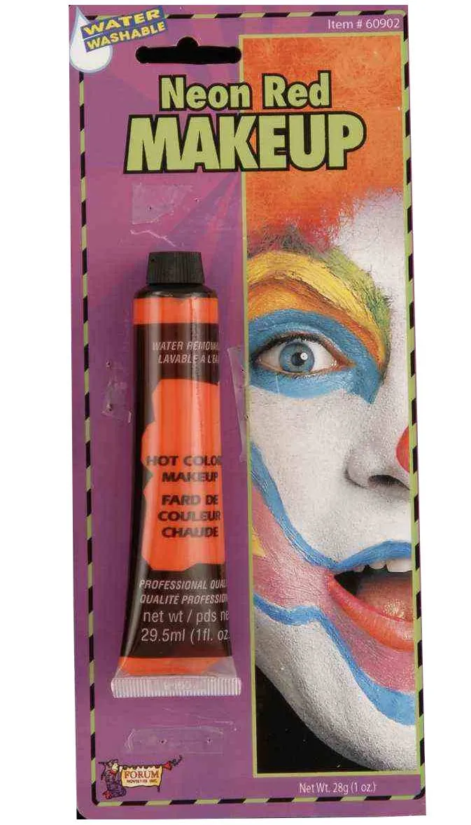 Cream Make Up Neon Red Face Paint