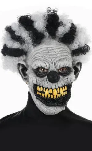 Creepy Black and White Midnight Creatures Clown Costume Mask