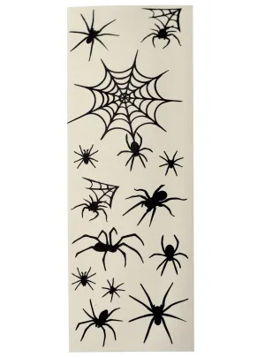 Creepy Black Spiders Temporary Body Tattoos
