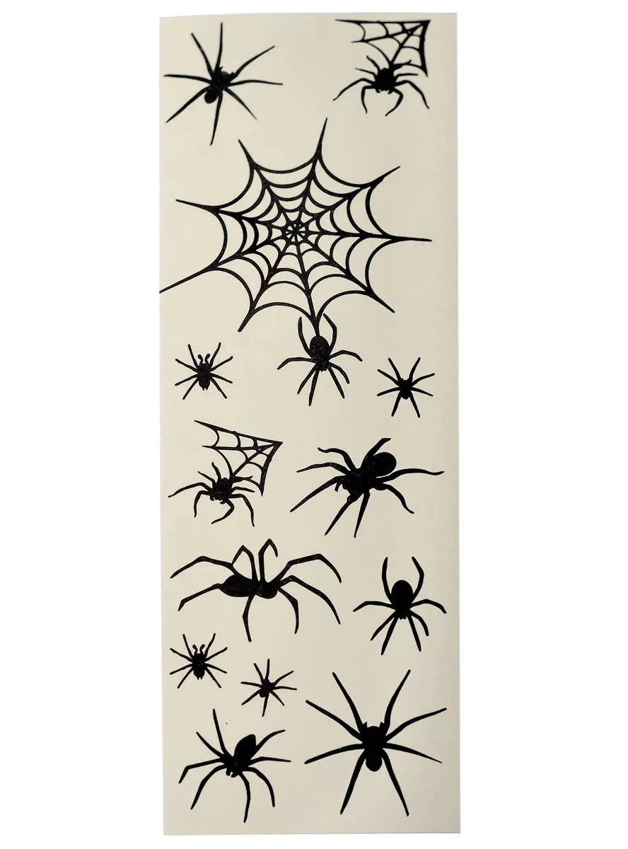 Creepy Black Spiders Temporary Body Tattoos