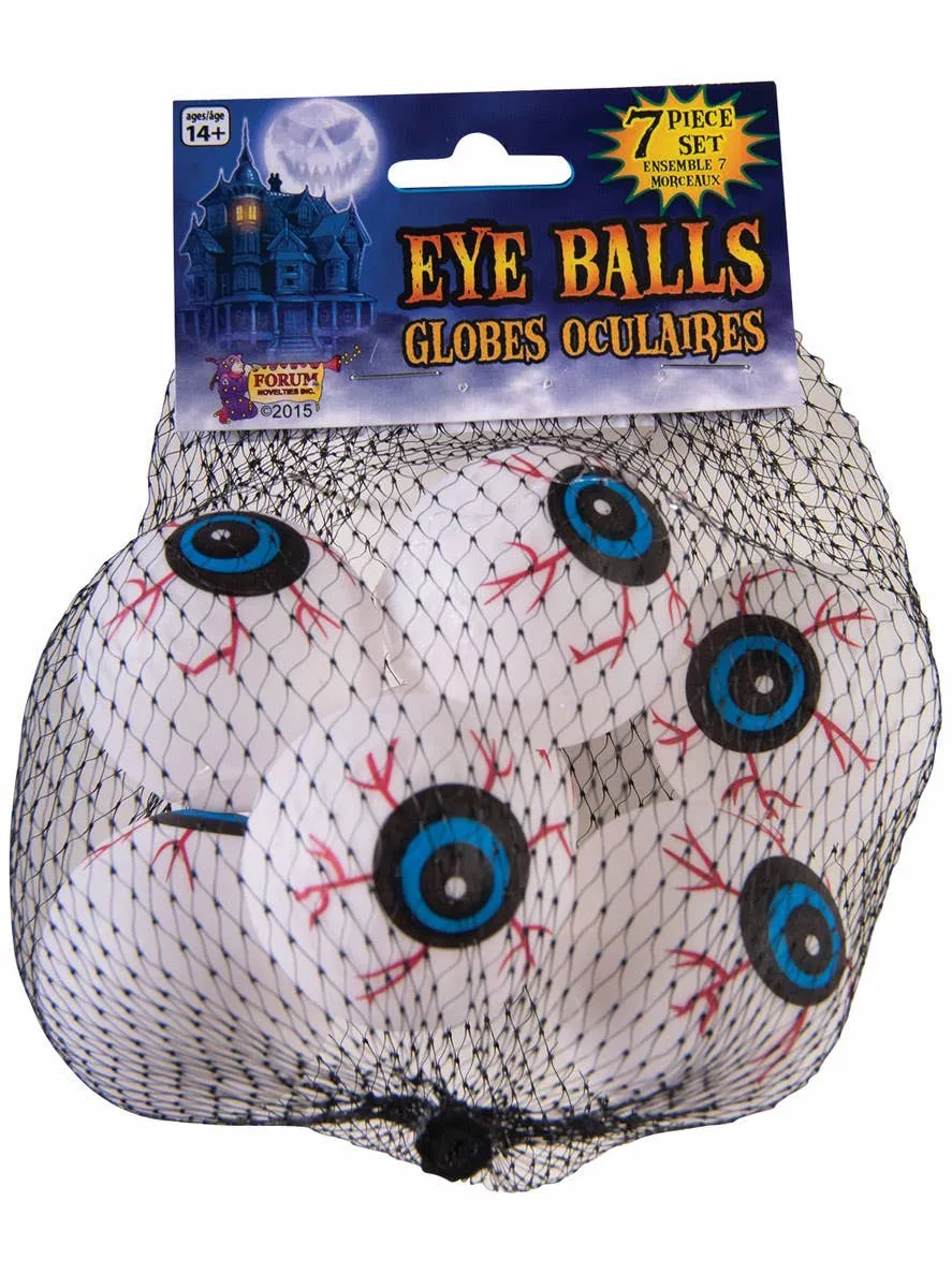 Creepy Bloodshot Eyeballs - Pack of 7