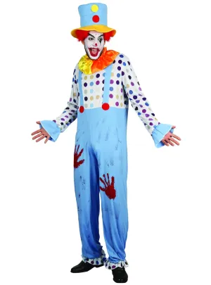Creepy Bloody Clown Mens Halloween Costume
