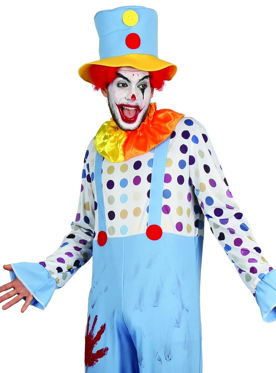 Creepy Bloody Clown Mens Halloween Costume