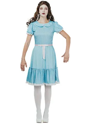 Creepy Blue Dress Twin Womens Halloween Costume
