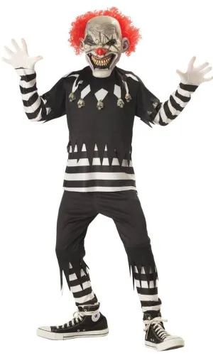 Creepy Clown Boys Halloween Fancy Dress Costume