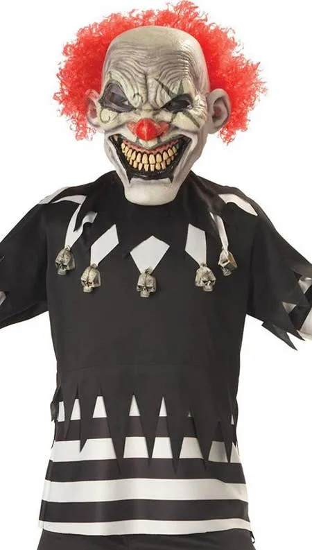 Creepy Clown Boys Halloween Fancy Dress Costume