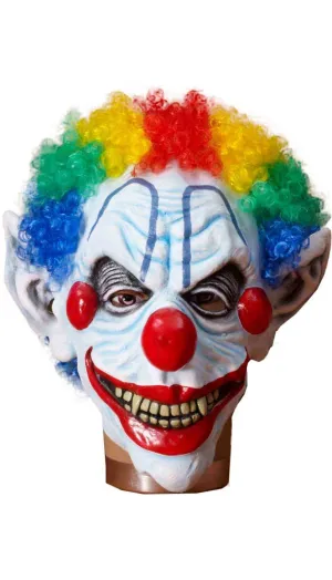 Creepy Clown Evil Halloween Latex Mask With Wig