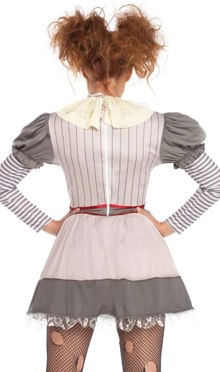 Creepy Clown Womens Pennywise Halloween Costume